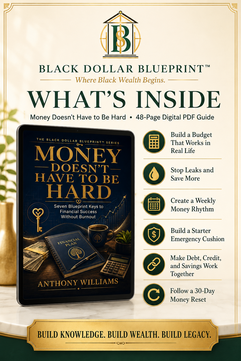 Money Doesn't Have to Be Hard guide to organize personal money habits.