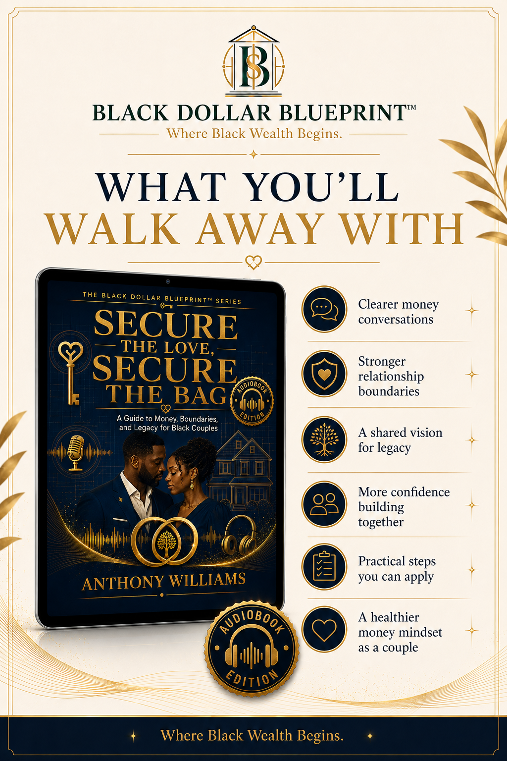 Secure the Love, Secure the Bag (Audiobook) product cover and digital preview.