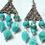 Thumbnail: Silver & Turquoise Chandelier Earrings
