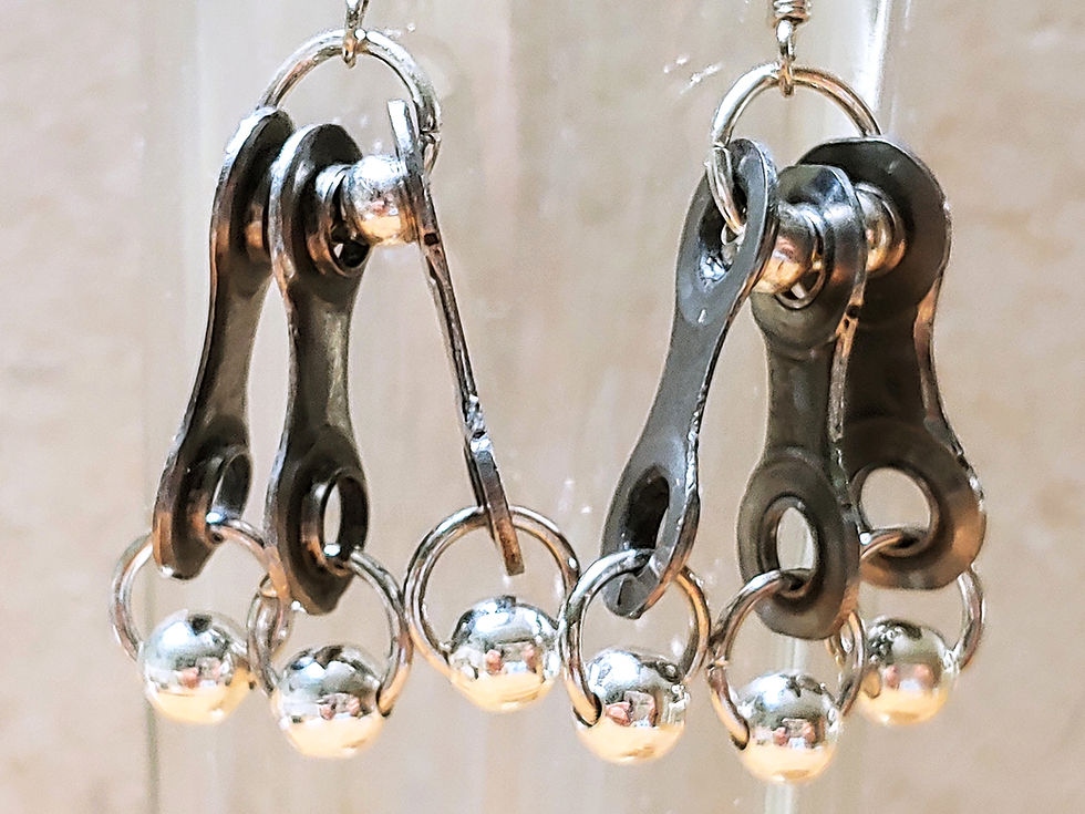 Thumbnail: Repurposed Bicycle Earrings