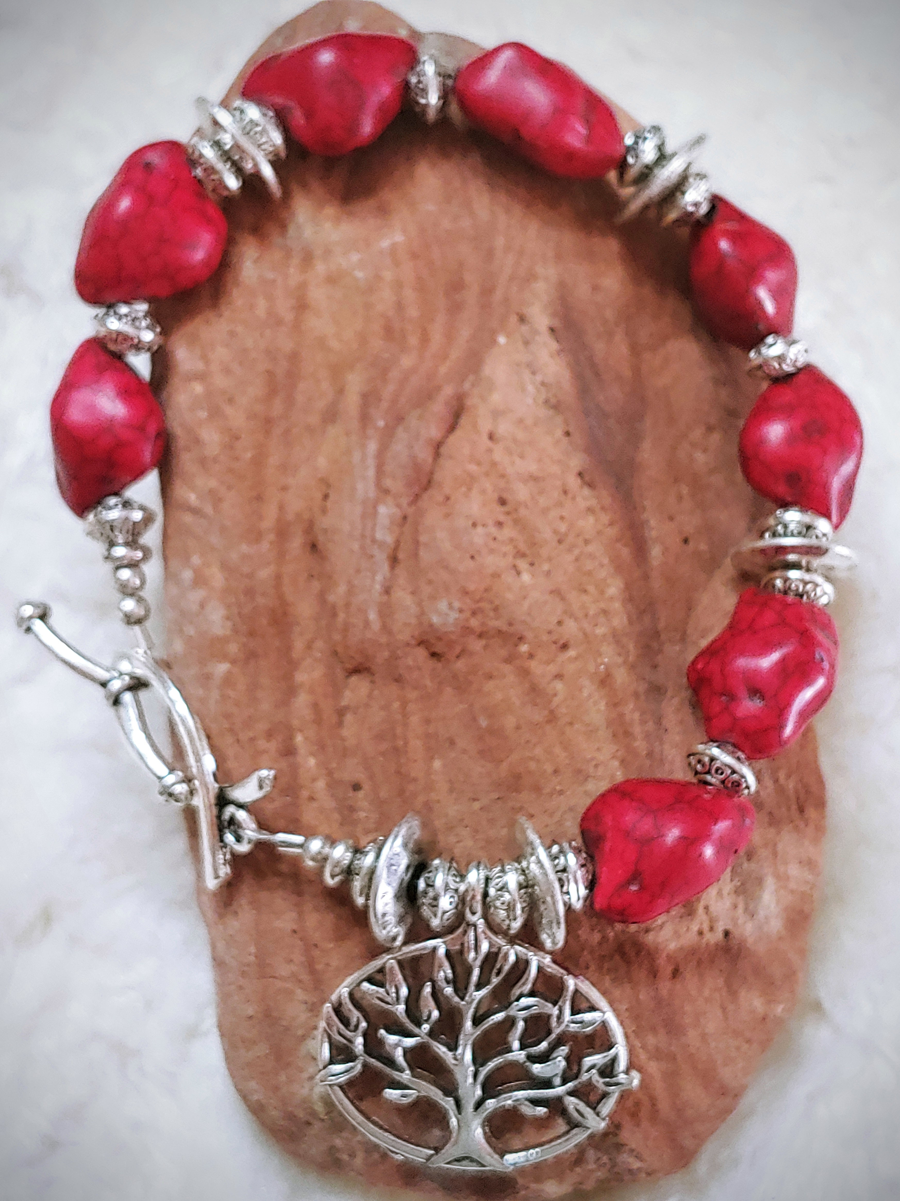Red "Tree of Life" Bracelet