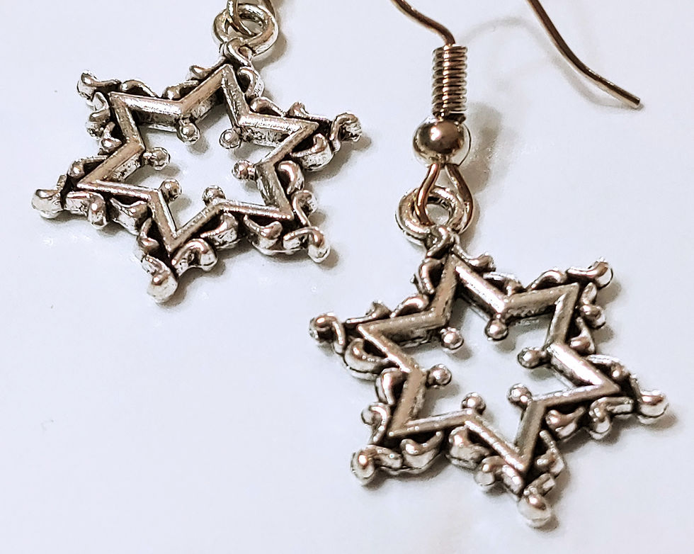 Thumbnail: Silver "Star of David" Earrings