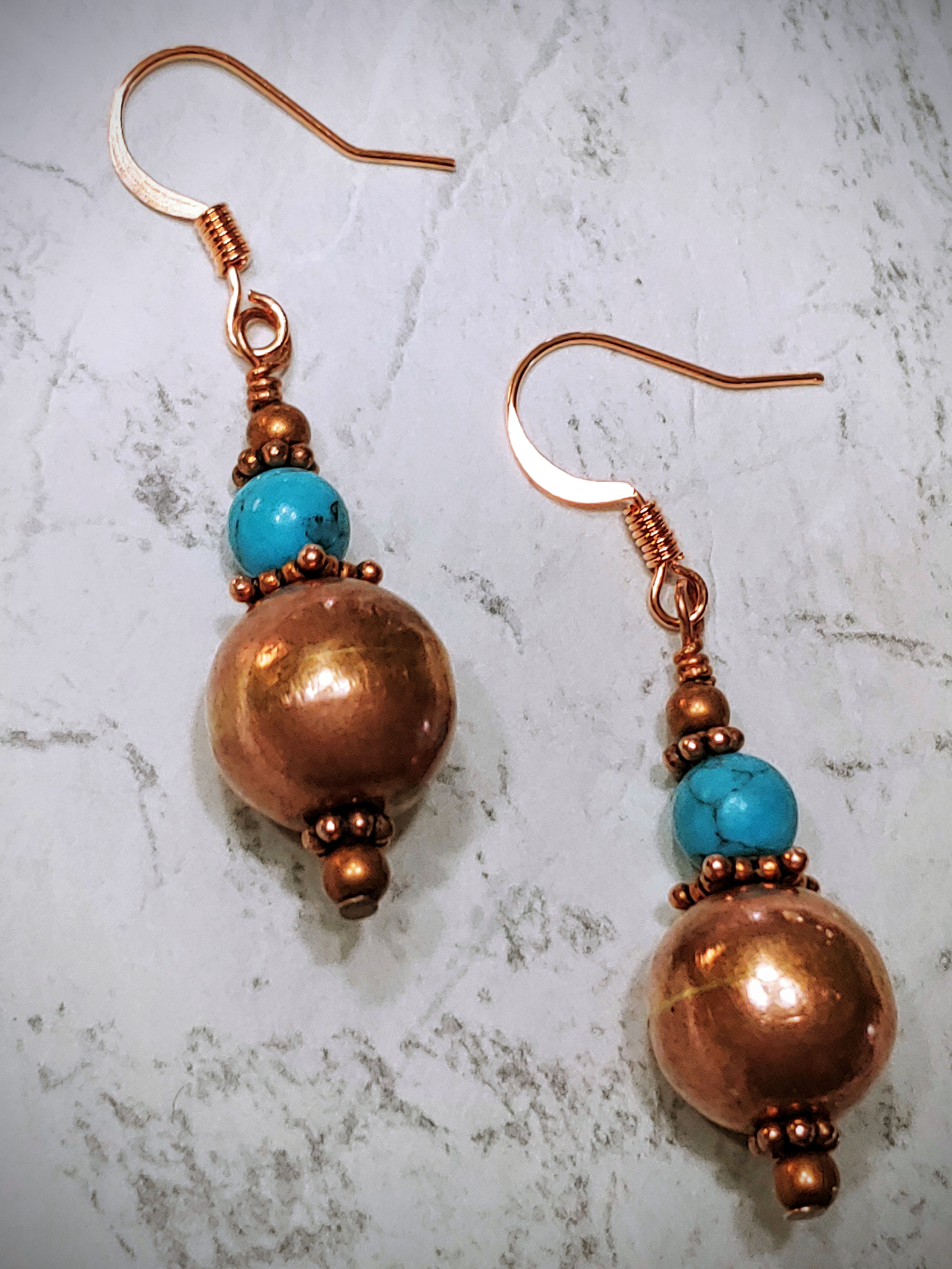 Copper & Turquoise Earrings