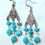 Thumbnail: Silver & Turquoise Chandelier Earrings