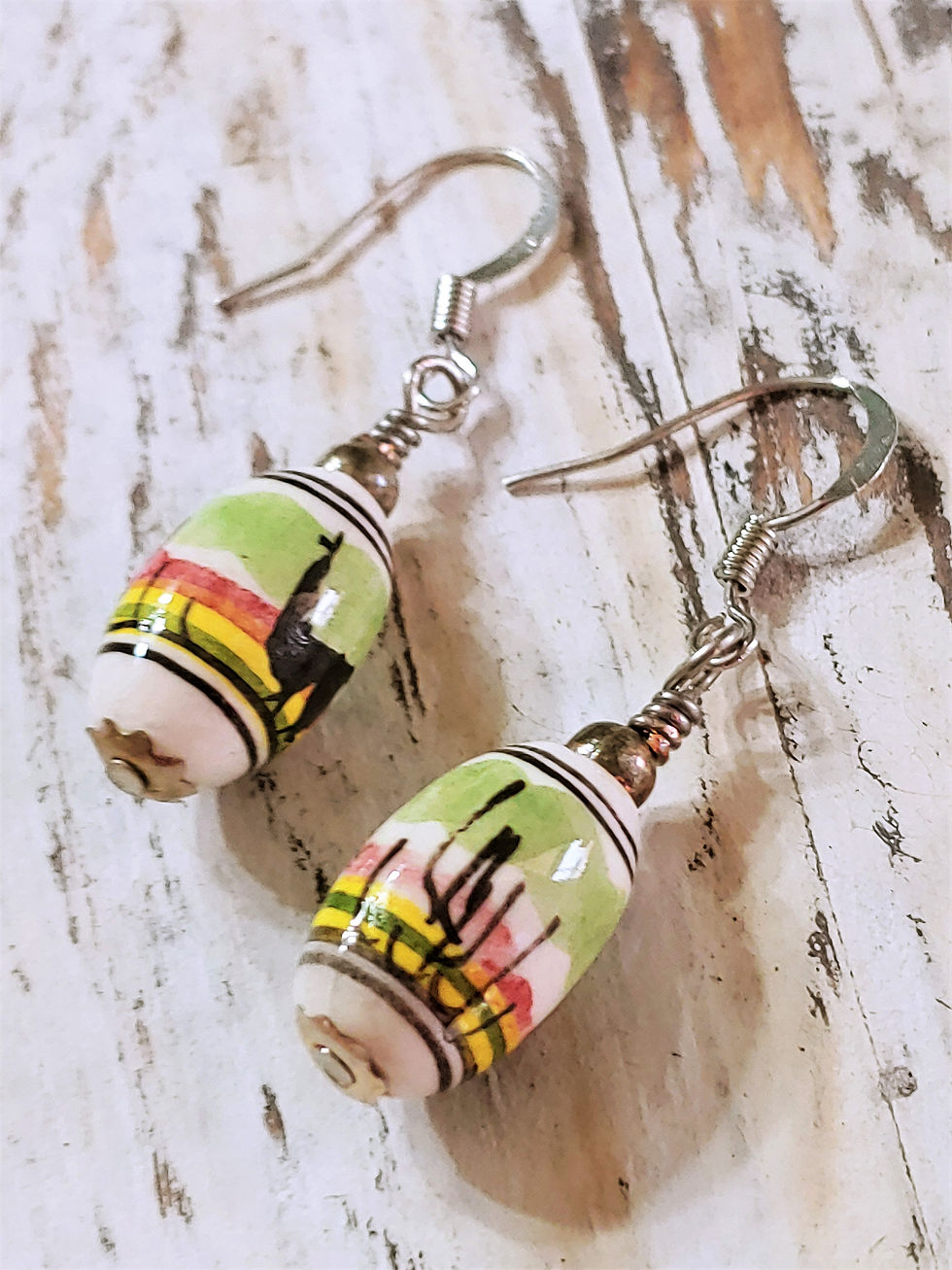 Thumbnail: Ceramic Llama-Style Earrings