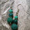Thumbnail: Green Lava Stone Earrings
