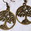 Thumbnail: Brass Tree Of Life Earrings