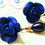 Thumbnail: Royal Blue Floral-Style Earrings