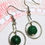 Thumbnail: Green Lava Stone Earrings