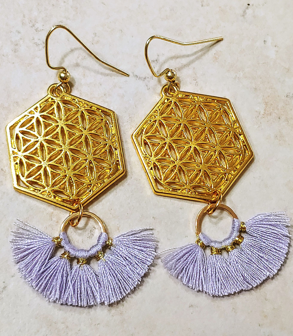 Thumbnail: Gold "Flower of Life" Earrings