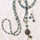 Thumbnail: Blue & Crystal Lariat-Style 3Pc. Necklace Set