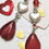 Thumbnail: Red & Silver Heart Earrings