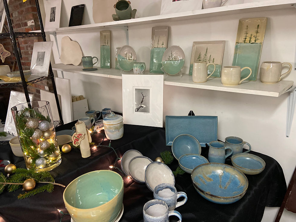 Ann Lennon of The Lazy Potter holds an annual open house where she sells what she’s made throughout the year.