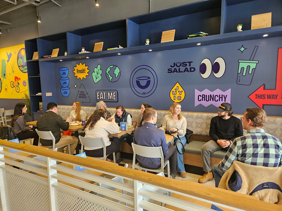 At the core of the FLOW group is the monthly lunch at a Chamber-member restaurant, where everyone can relax and get to know each other and network.