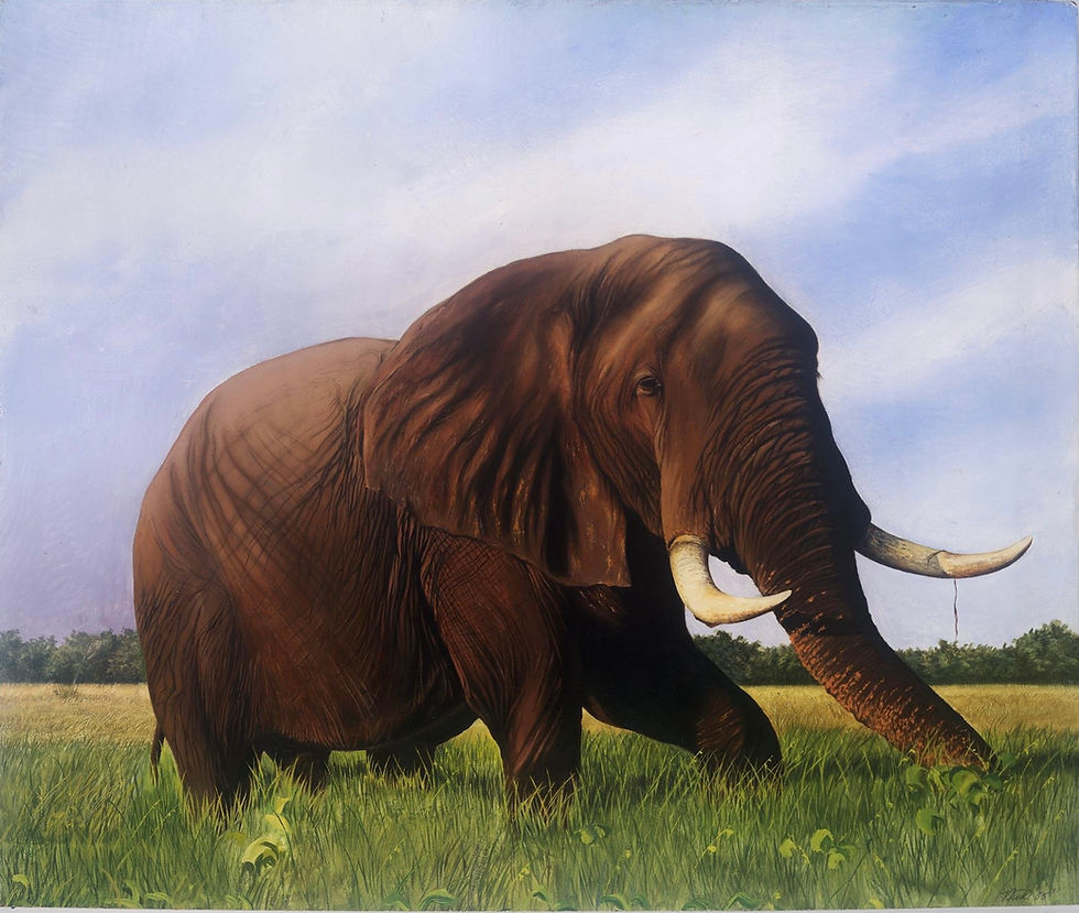 This elephant is another of his creations.