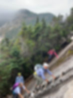Adirondacks 2022 – Members of the Mountain Mommas on a trail in the Adirondacks, 2022