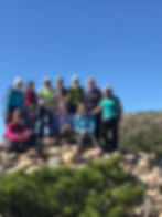 Members of the Mountain Mommas on Dorr Mountain in Acadia National Park, 2020.
