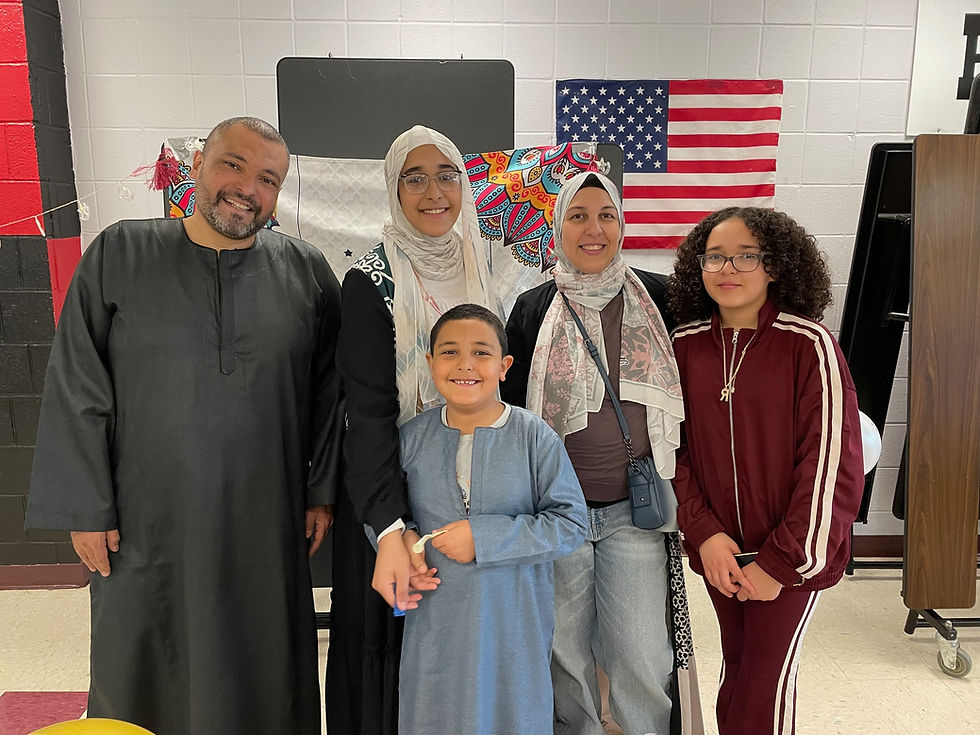 The party was a family affair for Mohamed Darwesh, Nesma Ahmed, Rokaia Fathy, Farida Fahty and Ahmed Fathy.