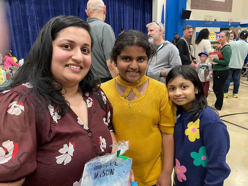 Enjoying the event are Divya Tommy, Hazel Joseph and Rosalia Mathews.