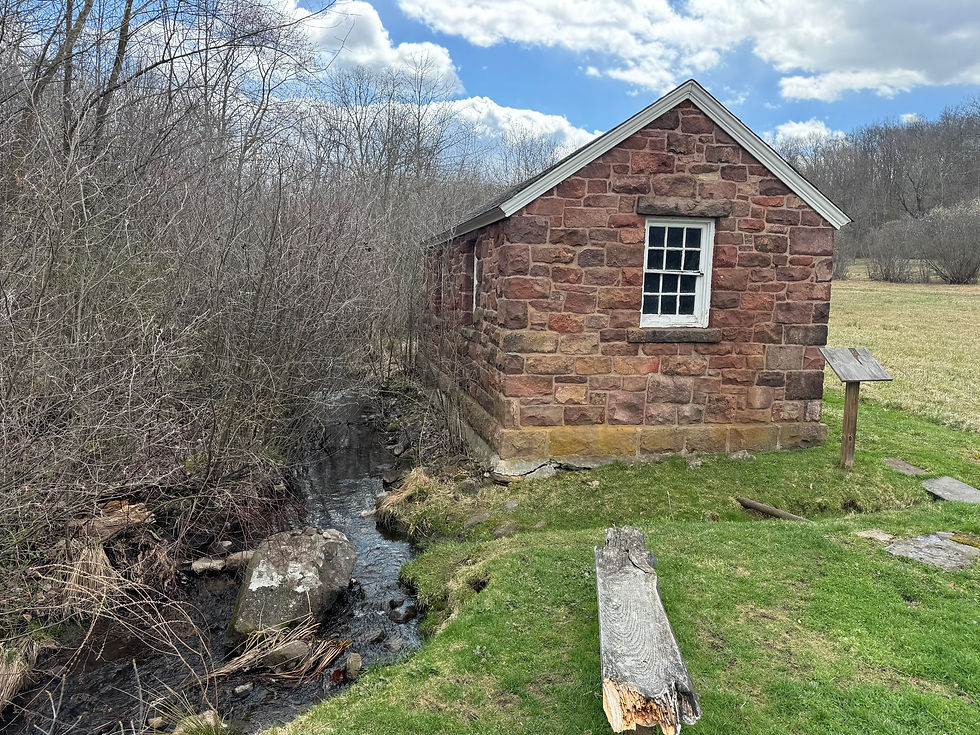 An old pump house next to Pope Brook. (Marteka)