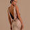 Thumbnail: Smooth Satin Surface Lady Evening Dresses 2025 Sexy Backless Wrap Buttocks Custo