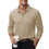 Thumbnail: TACVASEN Long Sleeve Polo Shirts Mens Chest Pocket Casual Polo Shirt Lightweight