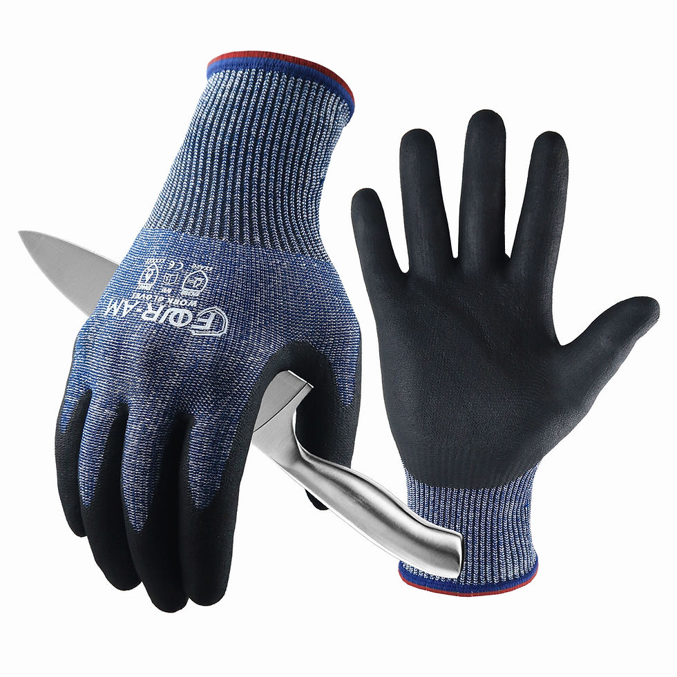 Thumbnail: 1/3Pair, Level 5Cut-Resistant Gloves, Firm Non-Slip Grip, Heavy Duty Work, Durab
