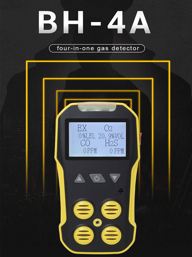 Thumbnail: Bosean 4 in 1 Multi Gas Detector O2 H2S CO LEL Gas Meter Oxygen Hydrogen Sulfide