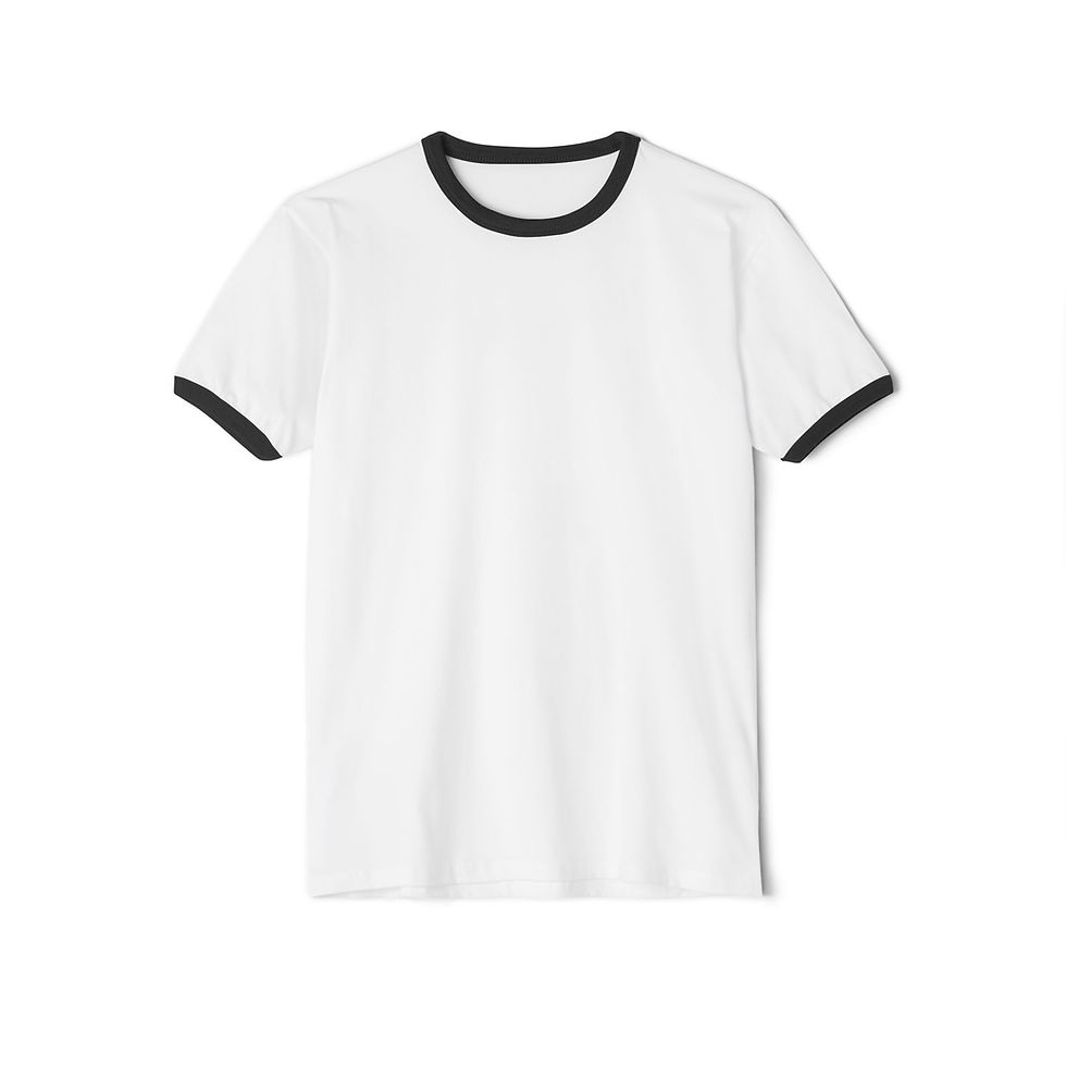 Thumbnail: NI=NE Logo Ringer T-Shirt — Retro Minimalist Crewneck Tee