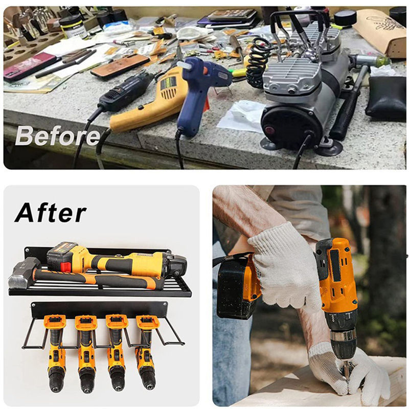 Thumbnail: Hand Power Tool Organizer Rack Wall Mounted Floating Tool cabinet Electric Drill