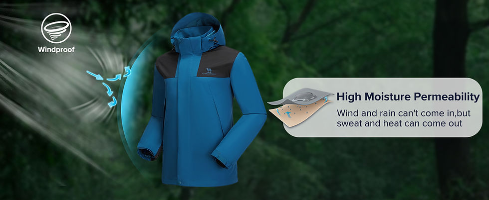 Thumbnail: GOLDEN CAMEL Men's Rain Jackets Waterproof with Hood Lightweight Softshell Singl