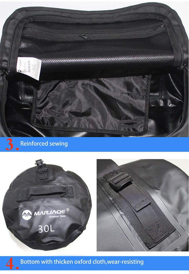 Thumbnail: 30L 60L 90L Kayaking Bag Waterproof Bag Dry Saddle Luggage Storage Beach Rafting