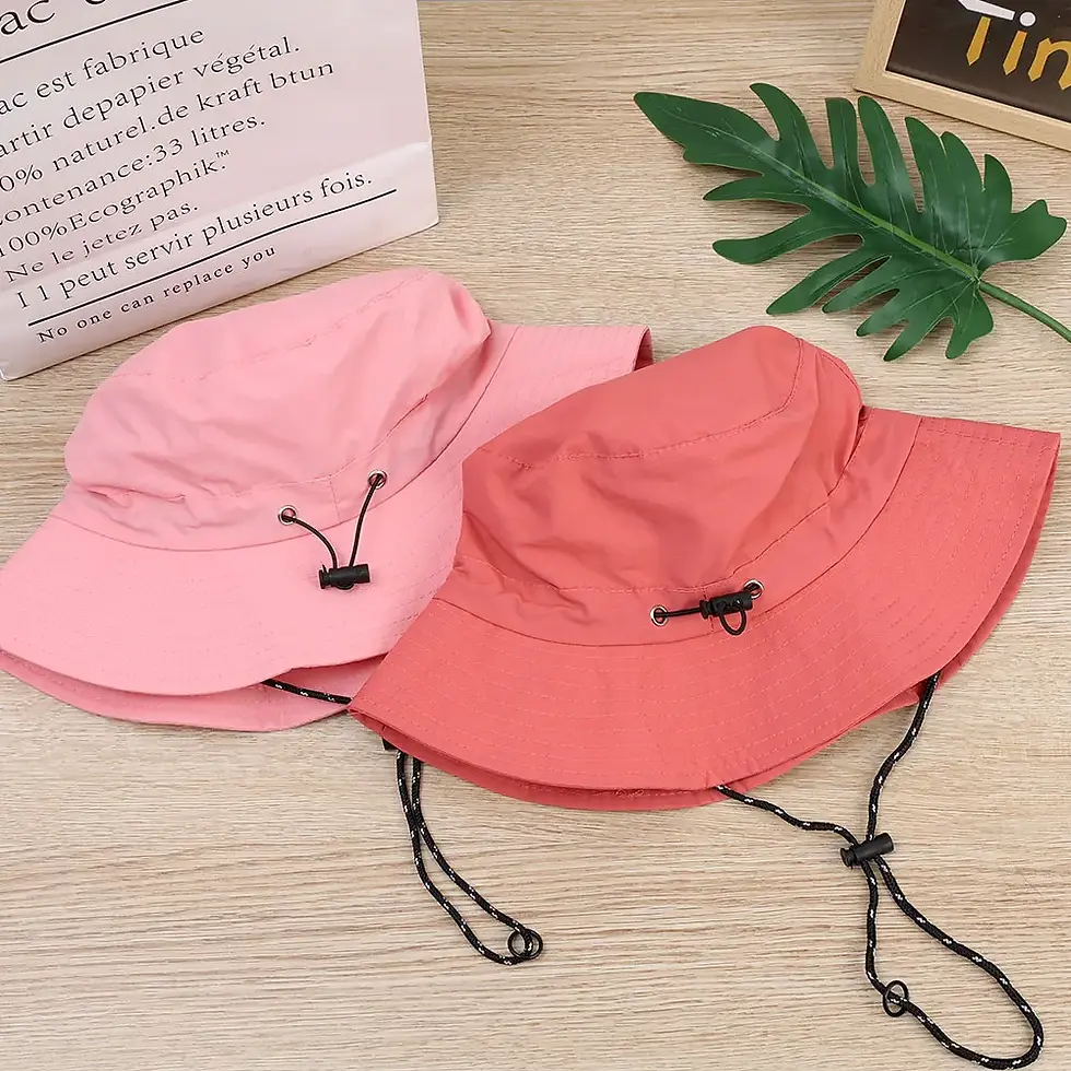 Thumbnail: Foldable Panama Bucket Hat Outdoor Anti-UV Sun Hats For Men Women Spring Summer 