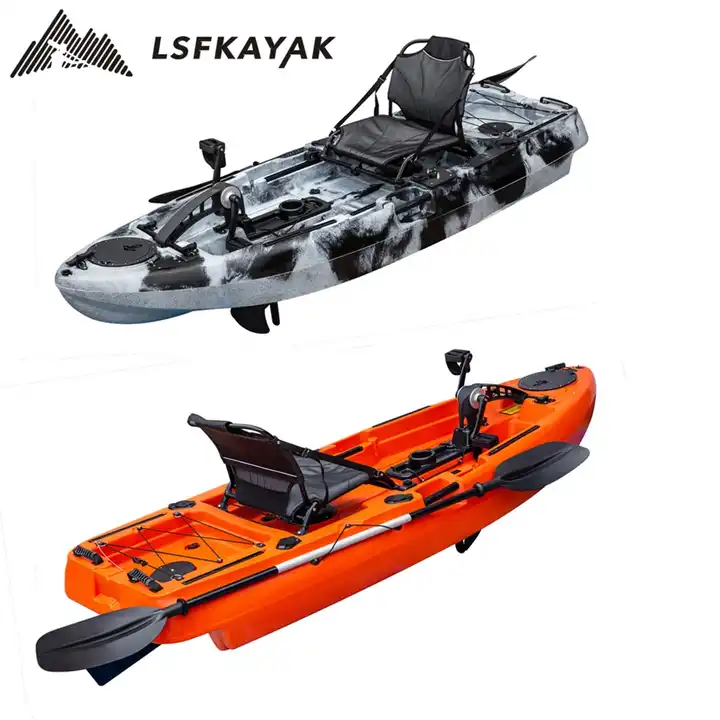 Thumbnail: Rowing Plastic Ocean Fishing Kayak Pedal Drive Boat 1 Person Price For Ocean Wat