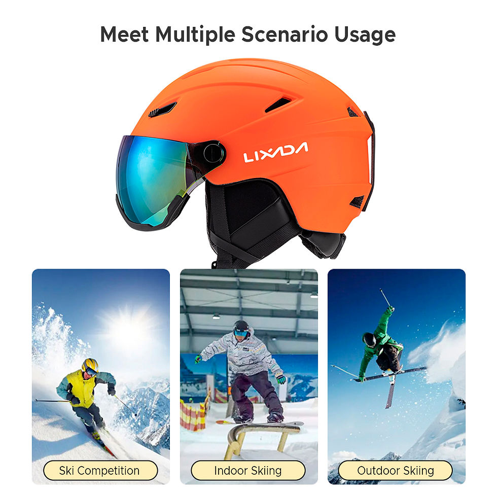 Thumbnail: LIXADA Integrated Ski Helmet Men and Women Snowboard Helmet with Removable Visor