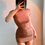 Thumbnail: Sexy Tight Half High Collar Pleated Waist Mini Dress Spicy Girls Slim Dresses Bo