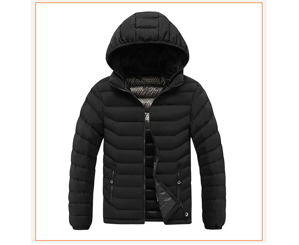 Thumbnail: Winter Men's Bomber Padded Jacket Casual Men Cotton Thicken Warm Hooded Parkas C