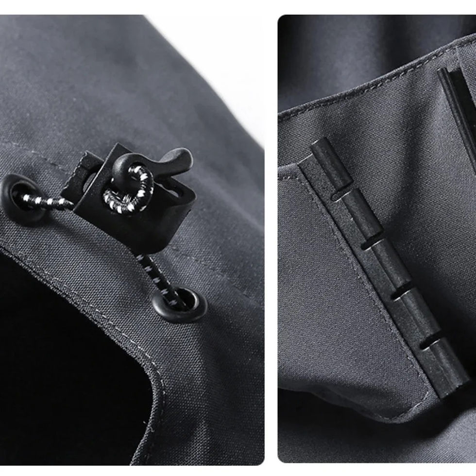 Thumbnail: Men's Waterproof Rain Jacket Lightweight Outer Hooded Outdoor Raincoat Hiking Wi
