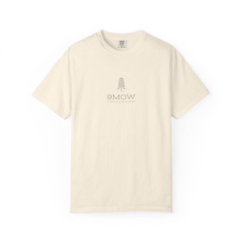 Thumbnail: Snow Tree Tee — Minimalist 9mow NI=NE Graphic T-Shirt
