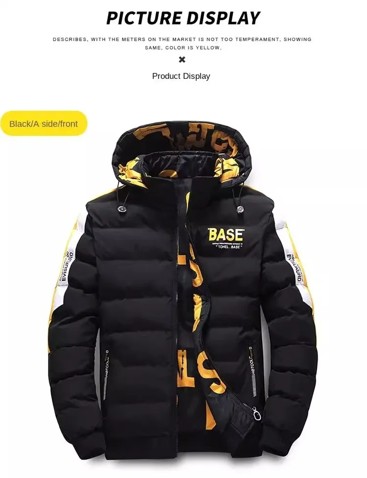 Thumbnail: Men Autumn Winter Cotton Jacket Warm Comfortable Padded Thickened Down Jacket 20