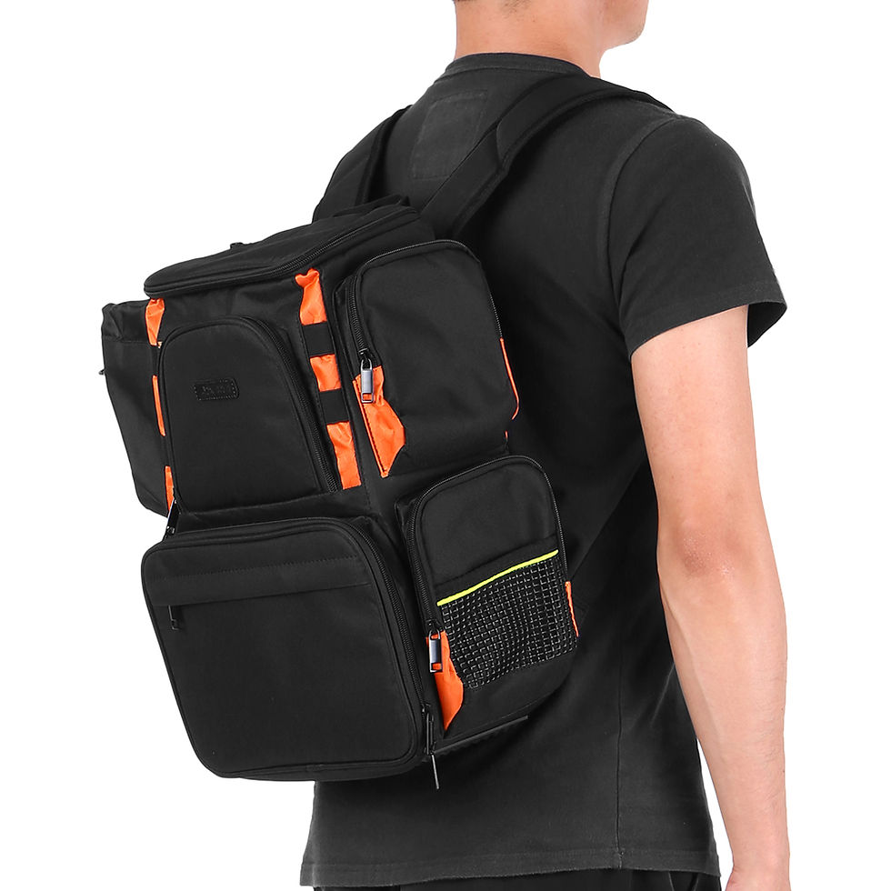 Thumbnail: Lixada Fishing Backpack Waterproof Fishing Lures Reel Bag Adjustable Straps Fish