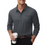 Thumbnail: TACVASEN Long Sleeve Polo Shirts Mens Chest Pocket Casual Polo Shirt Lightweight