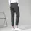Thumbnail: High Quality Plaid Stripe Ankle Length Pants Men Business Long Length Pant Strai