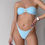 Thumbnail: New Metal Star Bandeau High Cut Thong Bikini Women Swimwear Female Swimsuit Two-