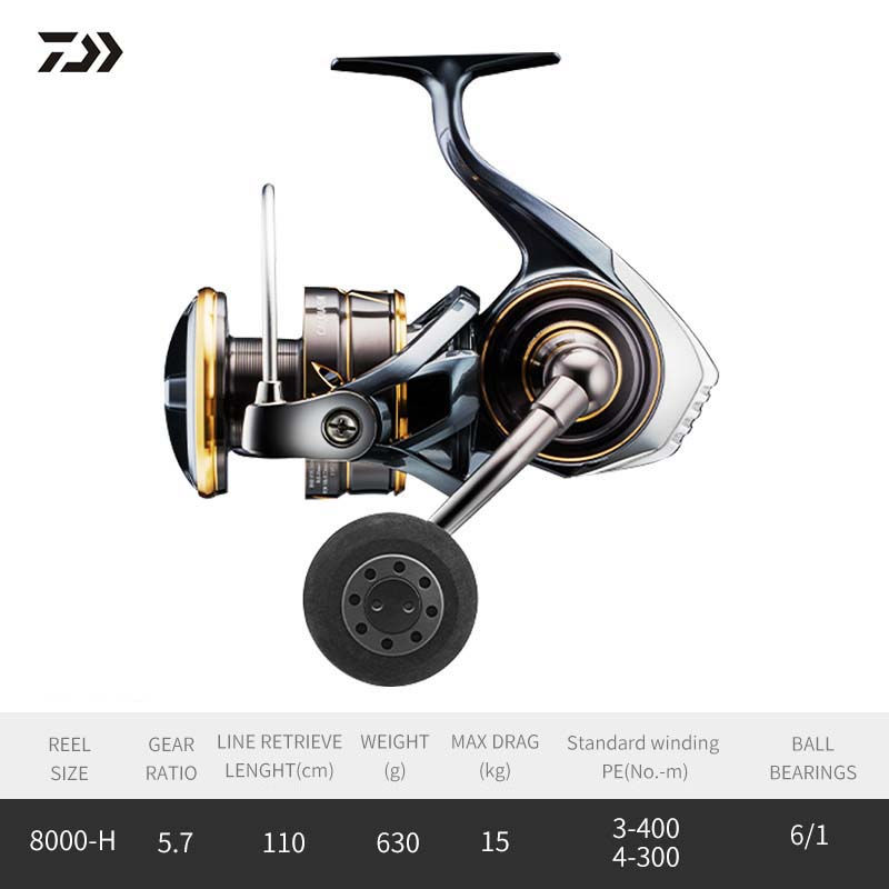 Thumbnail: NEW Original DAIWA CALDIA SW Saltwater Spinning Fishing Reel 4000-CXH 5000 6000 