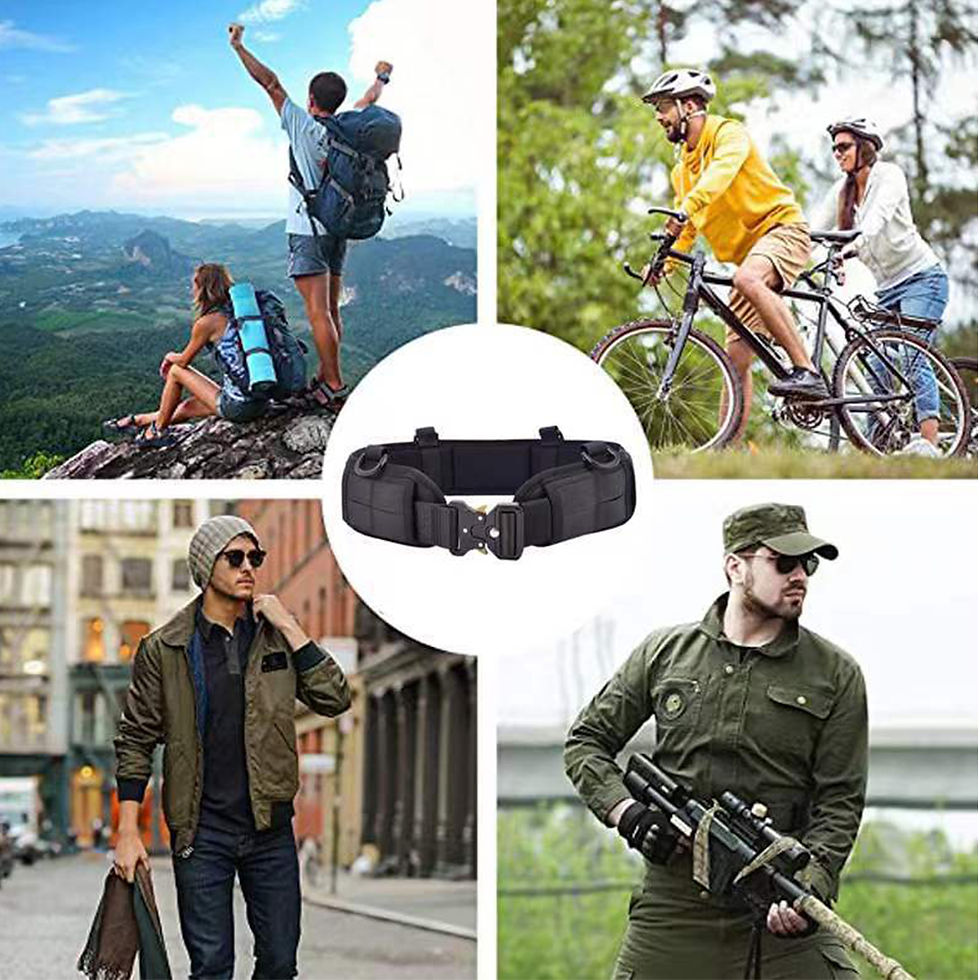 Thumbnail: Tactical Battle Belt MOLLE Men Battle Belt Set Hunting Outdoor Inner Waist Belt 