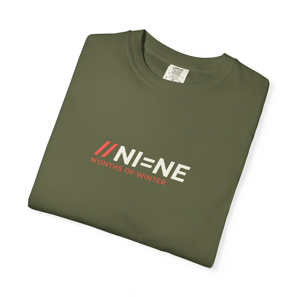 Thumbnail: T-Shirt — 'NI=NE' Minimalist Logo Garment-Dyed Tee