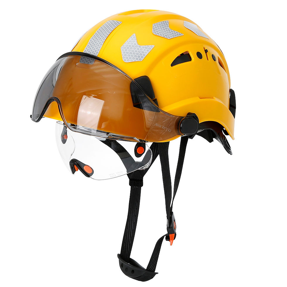 Thumbnail: CE Construction Safety Helmet with Visor Built In Goggle Reflective Sticker for 