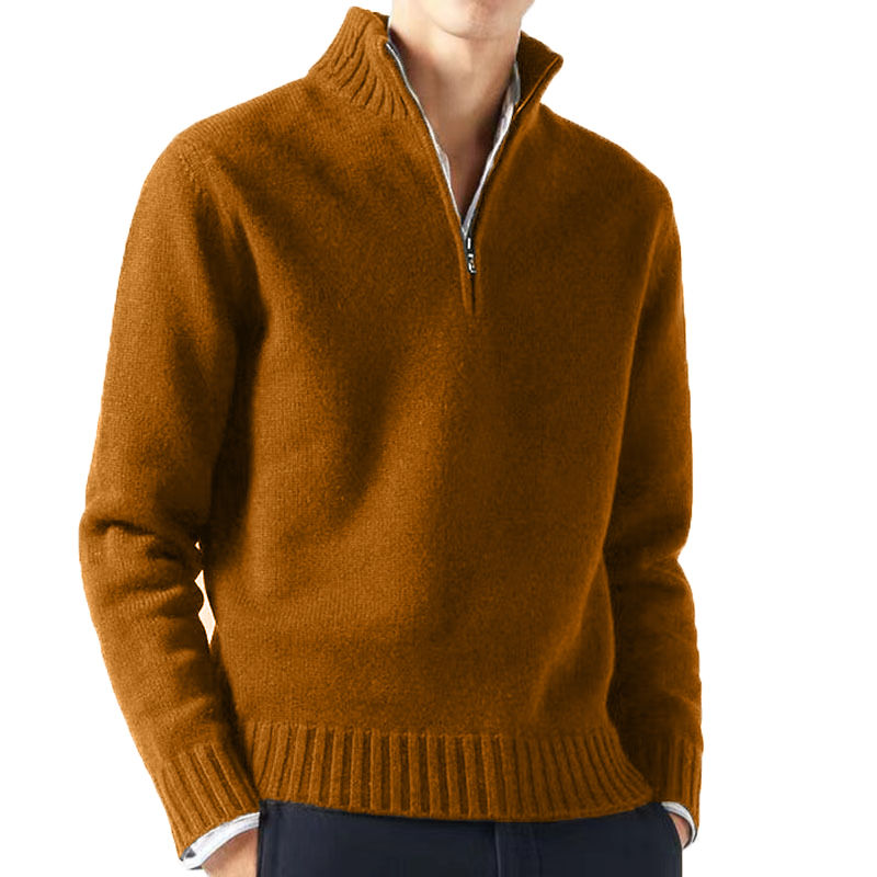 Thumbnail: Autum Men Turtlenecks Sweaters Knitwear Pullovers Solid Color Long Sleeved Sweat