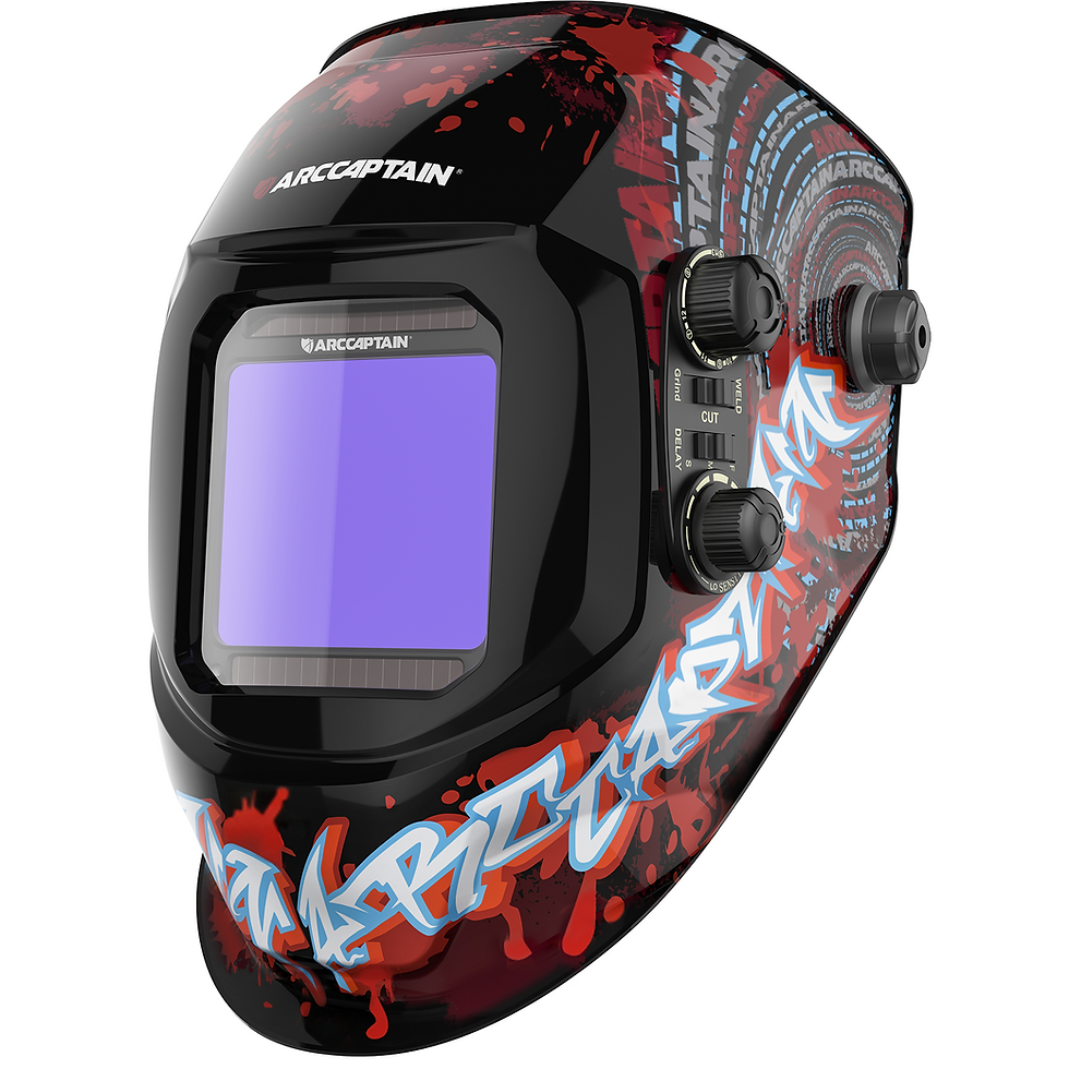 Thumbnail: ARCCAPTAIN Welding Mask MIG MAG TIG Welding Helmet Face Cap Solar Cell Powered A